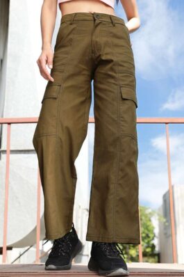 Kaki Cargo for women