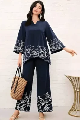 Midnight Bloom Navy Co-Ord Set