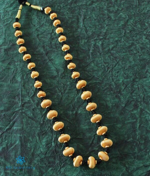 Golden Coin Gundu Temple Beads Necklace