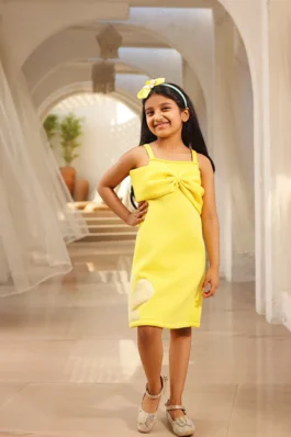 Sunshine Twirl Bow Strap Dress