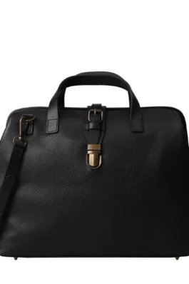 Onyx Elite Structured Leather Duffle Bag