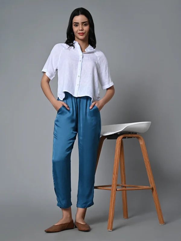 Classic Blue Tailored Pants