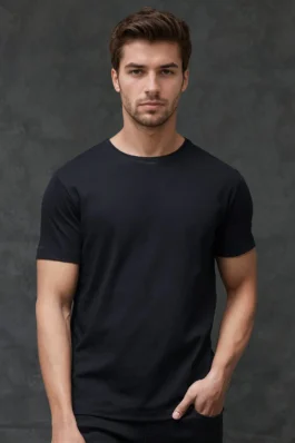 Essential Classic Black Crew Neck Tee